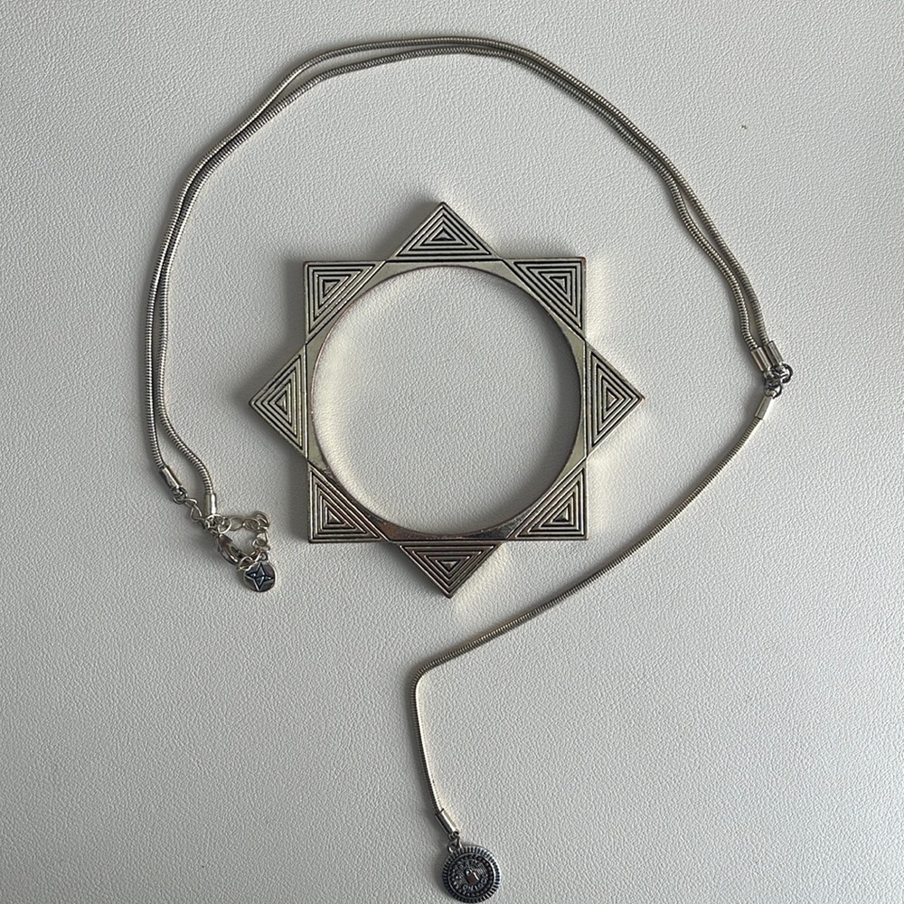Gold star bangle and Long necklace set